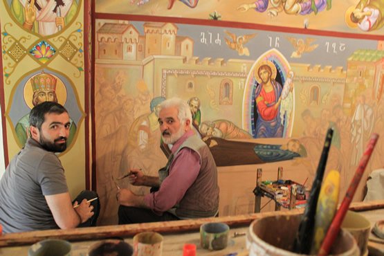 Alexi with his father Guram